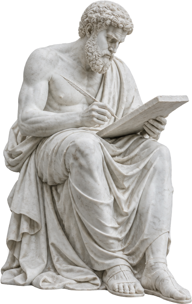 Marble figure writing at length
